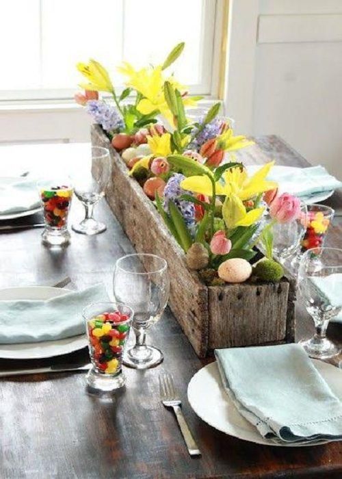 Centro de mesa con pallets