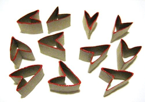 Corazones de cartón