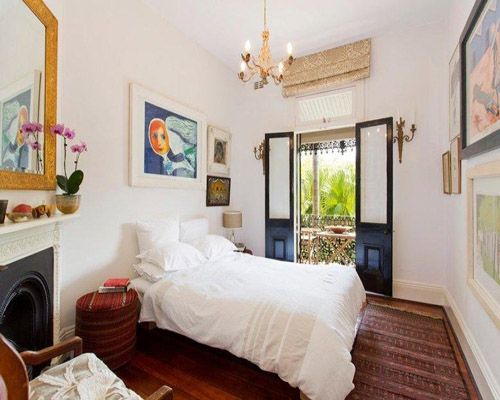 Dormitorio casa bohemia en Sydney