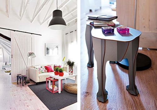 Decoración pequeño apartamento country chic