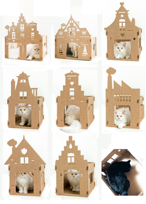 Casas de cartón para gatos de Kek Amsterdam