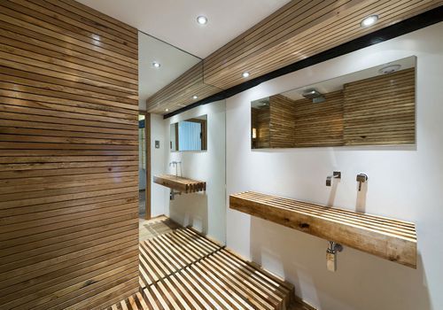 Baño casa del antiguo molino