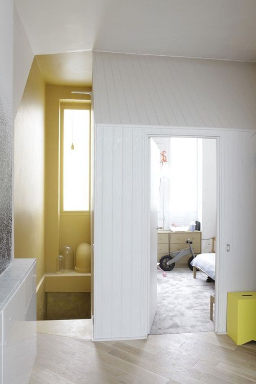 Amarillo y blanco, Loft parisino Rue Voltaire