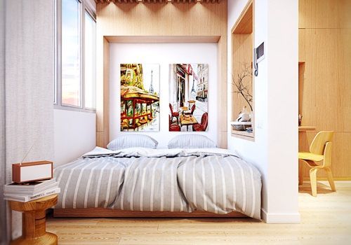 Dormitorio pequeño apartamento
