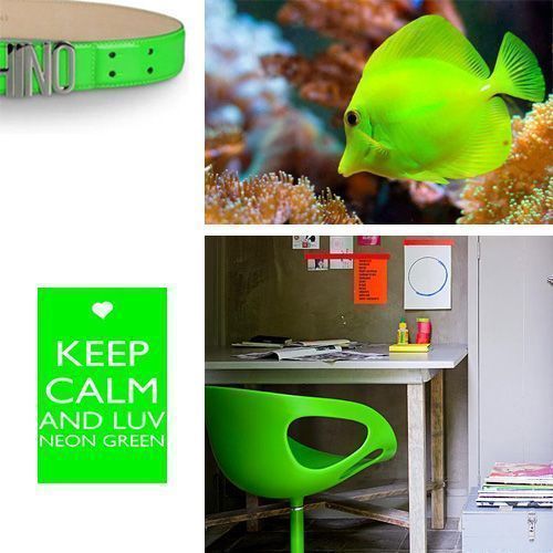 Paleta de colores verde neon
