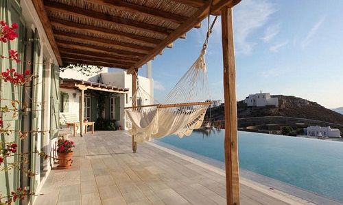 Terraza Villa Harrison en Mikonos