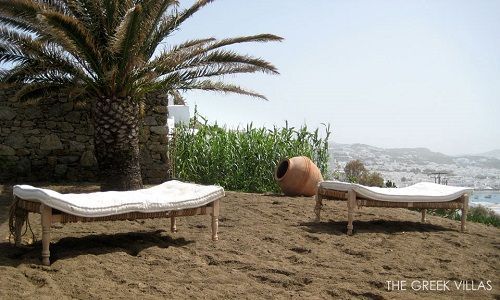 Terraza Villa Callas, en Mikonos.
