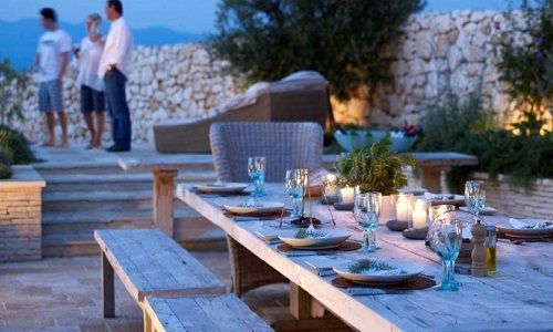 Terraza Villa Monica, en Corfu.