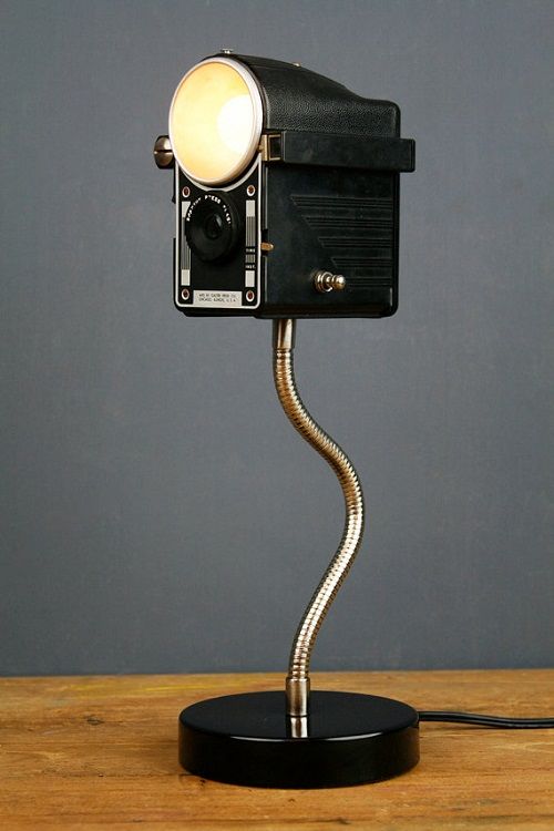 De cámara antigua a lámpara vintage, RetroBender en etsy.