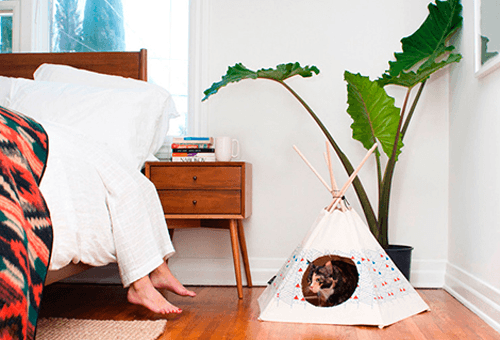 Tipi para el gato, via Woonblog