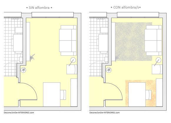 9. Definir áreas, con alfombras | 10 trucos de decoración