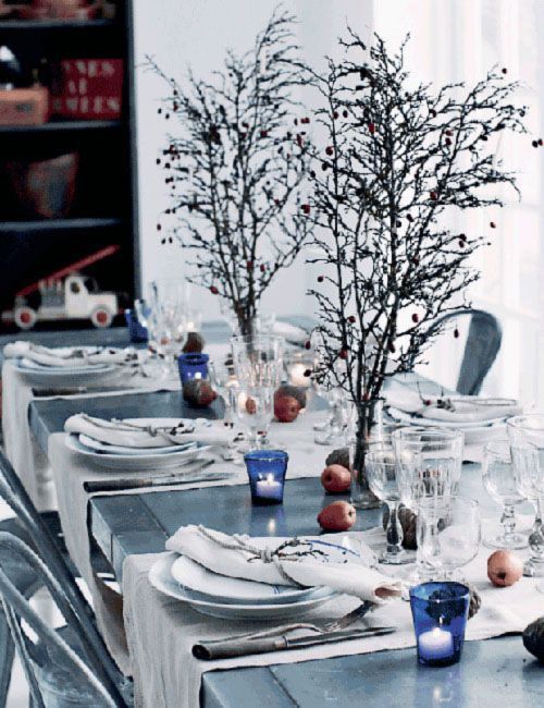 Decoración navideña sutil, HH, mesa