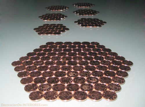 Salvamantel y posavasos con monedas de cobre, DIY