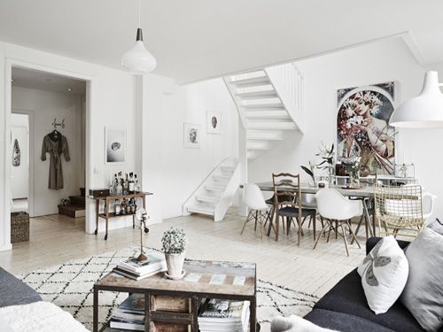 Dúplex en Suecia - G5. Estar-Comedor
